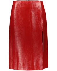 Balenciaga - Leather Skirt Clothing - Lyst