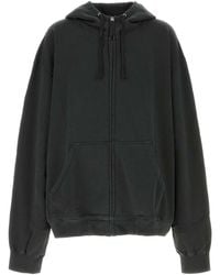Maison Margiela - Graphite Cotton Oversize Sweatshirt - Lyst