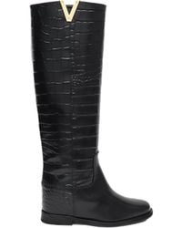 Via Roma 15 - Leather Pull-On Boots Upper: Leather; Sole: Rubber - Lyst