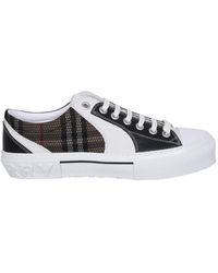 Burberry - Vintage Check Mesh & Leather Sneaker - Lyst