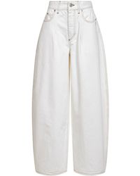 Jacquemus - Ecru The Ovalo De-Nãmes Denim Curved Jeans - Lyst
