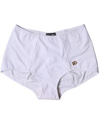 Dolce & Gabbana - White Logo Girdle High Waist Panty Underwear - Lyst