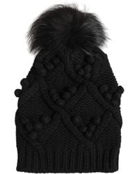 Dolce & Gabbana - Cashmere Twisted Knit Pompom Hat - Lyst