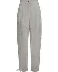 Pinko - Nacy Pants With Lace Inserts Polyester - Lyst