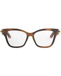 Dior - Eyeglasses Square Full Rim, Havana Frame And Clear Demo Lenses Lens Cos4F2400 Sunglasses - Lyst