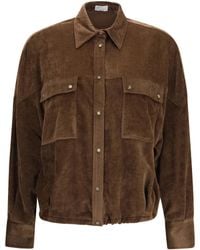 Brunello Cucinelli - Corduroy Shirt Viscose; Kashmir/Capra Hircus - Lyst
