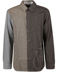 JW Anderson - Anchor Classic Fit Patchwork Shirt - Lyst