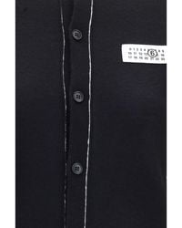 MM6 by Maison Margiela - Wool Blend Button Cardigan - Lyst