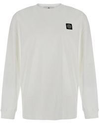 Stone Island - Long-Sleeved Cotton T-Shirt T-Shirts - Lyst