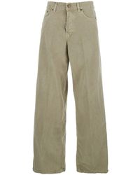 Haikure - Khaki Jeans With Belt Loops And Logo Patch On The Back Denim - Lyst