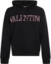 for Men Valentino Hoodie in Navy_english_green Blue gym and workout clothes Hoodies Mens Clothing Activewear 
