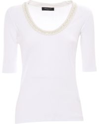 Fabiana Filippi Platinum And Lurex Short-Sleeved Jersey in