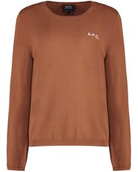 A.P.C. - Albane Cotton Crew-neck Sweater - Lyst