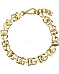 Dolce & Gabbana - -plated Interlocking Logo Choker Necklace - Lyst