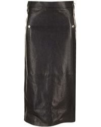 Alexander McQueen - Leather Skirt - Lyst