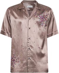 Dries Van Noten - Old Rose Viscose Blend Firework Sequin-Embellished Bowling Shirt - Lyst