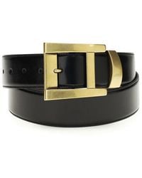 Versace - Black Calf Leather Bos Taurus Regular Belt - Lyst