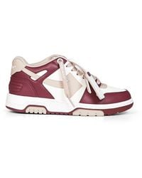 Off-White c/o Virgil Abloh - Off Burgundy And Out Of Office Sneakers - Lyst