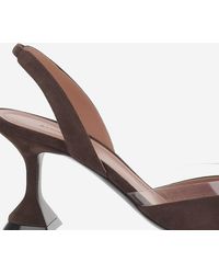 AMINA MUADDI - Slingbacks Lara Suede Leather Shoe - Lyst