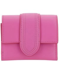 Jacquemus - 'le Compact Bambino' Pink Wallet With Magnetic Closure In Leather Woman - Lyst