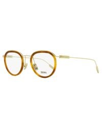 ZEGNA - Floating Oval Eyeglasses Ez5289 053 Blonde Havana- 49Mm Havana/ Metal/Plastic (Acetate) - Lyst