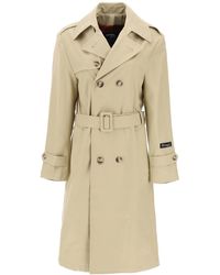 HOMMEGIRLS - Cotton Double-Breasted Trench Coat - Lyst
