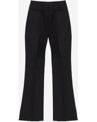 Frankie Shop - Flared Wool Blend Trousers Polyester - Lyst