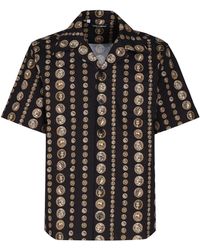 Dolce & Gabbana - Hawaii Drill Stretch Shirt With Coin Print - Lyst