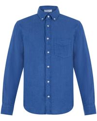 GANT - Long-Sleeved Linen Shirt - Lyst