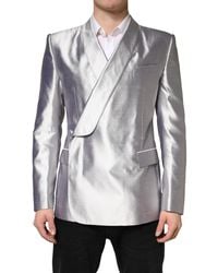 Dolce & Gabbana - Sicilia Silk Double Breasted Blazer Clothing - Lyst