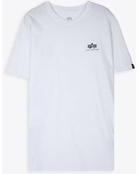 Alpha Industries - Basic T Small Logo Cotton T-Shirt With Chest Logo - Lyst