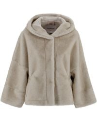 VALENTINI 1972 - Jacket With Faux Fur Hood - Lyst