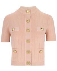 Balmain - Buttoned Crewneck Cardigan - Lyst