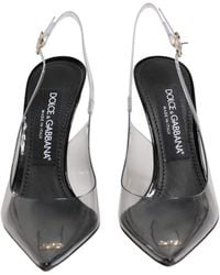 Dolce & Gabbana - Leather Clear Pvc Slingback Pumps Shoes - Lyst