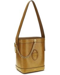 Versace - Small Leather Pivot Bucket Bag Natural/ '82 Calf Bos Taurus - Lyst