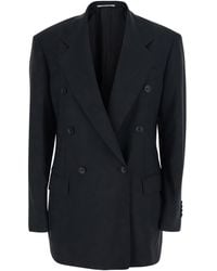 Tagliatore - Double Breasted Jacket With Classic Lapels - Lyst