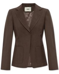 Fendi - Single-Breasted Tailored Blazer - Lyst