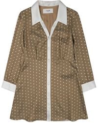 Celine - Mini Shirt Dress Silk Twill - Lyst
