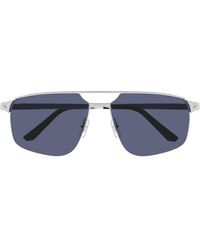 Cartier - Aviator Frame Sunglasses - Lyst
