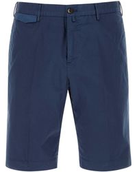 PT Torino - Blue Stretch Cotton Bermuda Shorts - Lyst