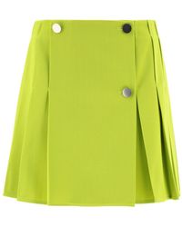 Bottega Veneta - Pleated Skirt With Buttons - Lyst