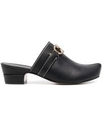 Ferragamo - Gancini Leather Mules - Lyst