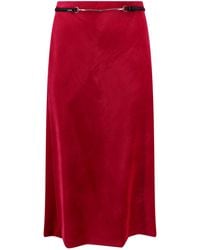 Gucci - Velvet Midi Skirt - Lyst