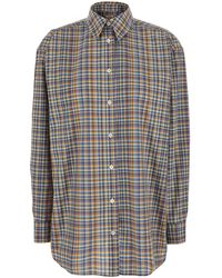 TOTEME - Classic Check Shirt Cotton Blouses - Lyst