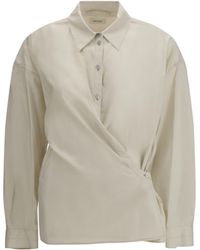 Lemaire - Cotton Blend Shirt Cotton; Silk - Lyst