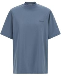 The Attico - Mock-Neck Cotton T-Shirt - Lyst