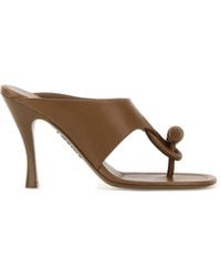Loewe - Biscuit Leather Thong Mules - Lyst