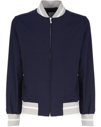 Eleventy - Bomber Jacket With Contrasting Edge - Lyst