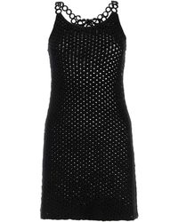 Chloé - Crochet Wool Mini Dress - Lyst