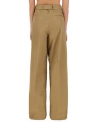 Dries Van Noten - Wide-Leg Pants With Belt Cotton Trousers - Lyst